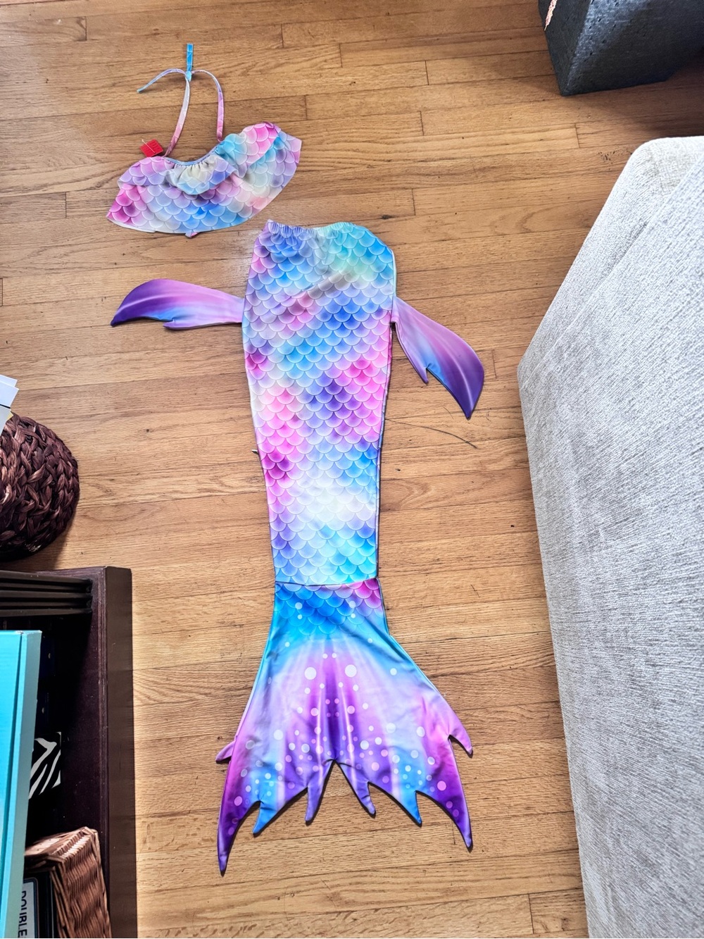 Kids Mermaid Costume Set - Multicolor Tail & Top
